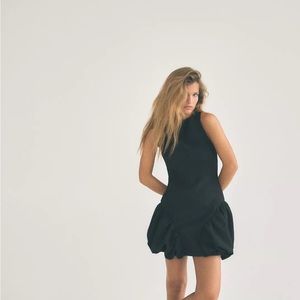 ZARA Voluminous Black Dress